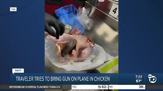 Fact or Fiction: Traveler tried to bring gun on plane in chicken