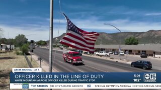 Procession held in honor of killed White Mountain Apache Police offcer