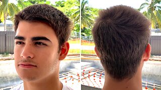 Men's Medium Length Mid Fade Haircut Tutorial On Thick Straight Hair