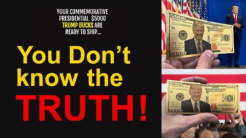 Get Your Commemorative $5000 Trump Bucks Gold Today! - Collectible