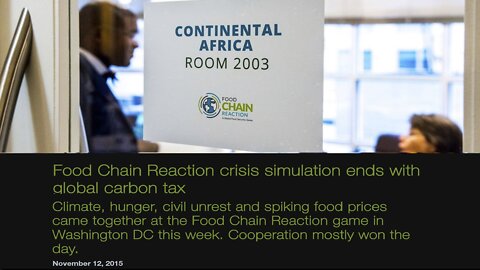 Food Crisis Simulation Done In 2015. Projecting for 2022