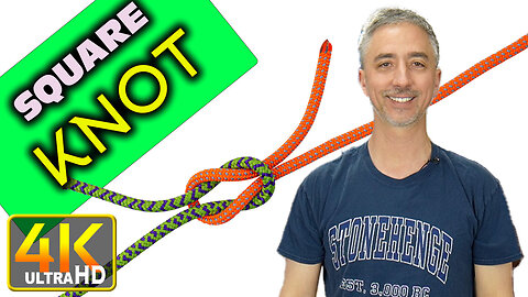 How to Tie the Square Knot for Camping Backpacking (4k UHD)