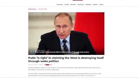 PUTIN DELIVERS SCATHING SPEECH AT THE WEST