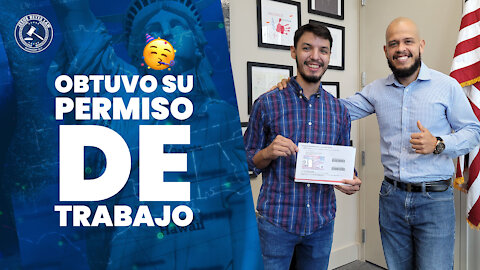 Andrés obtuvo ya su permiso de trabajo. 🥳