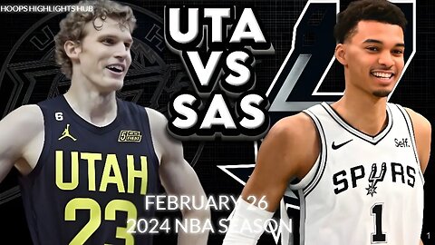 San Antonio Spurs vs Utah Jazz Full Game Highlights | Feb 25 | 2024 NBA Season