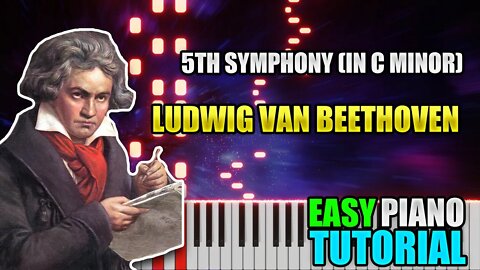 5th Symphony in C Minor - Ludwig Van Beethoven | Easy Piano Tutorial
