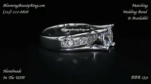 BBR 159 Handmade In The USA Wide Band Floating Diamond Engagement Ring