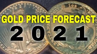 My Gold Price Predictions For 2021