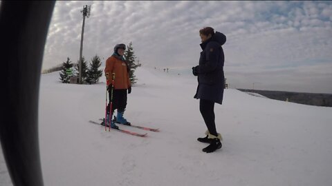 Olympic dreamers learn about alpine skiing at the Rock Snow Park in Franklin