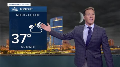 Temps drop to the 30s tonight, storm system moves in Tuesday night