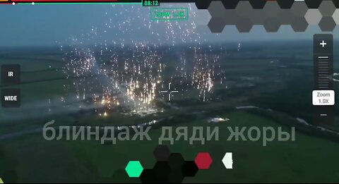 Russian cluster and incendiary munitions on Ukrainian positions in the Zaporozhye region