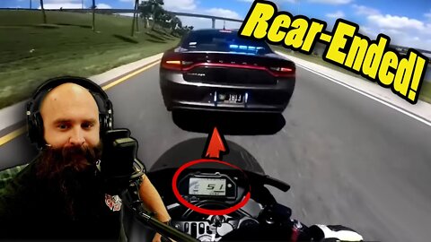 Idiot Cop Rear Ends Biker - Review