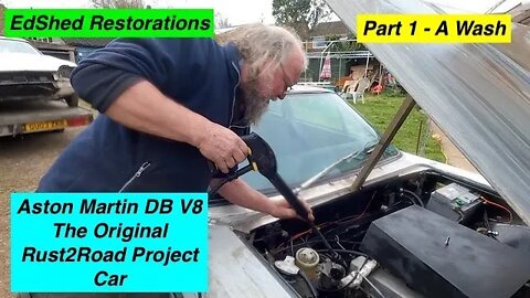 Aston Martin DB V8 EdShed Original Rust2Road Restoration Car Spoiler Alert... Wash and a Drive??