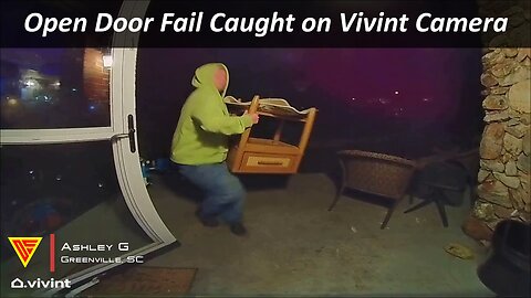 Open Door Fail Caught on Vivint Camera | Doorbell Camera Video