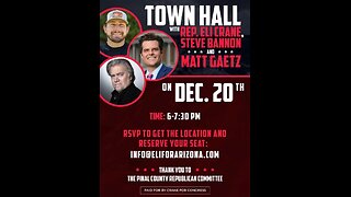 LIVE Town Hall with Rep Eli Crane and Steve Bannon