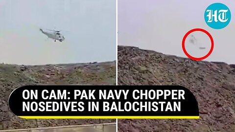 Viral Pak Navy's Sea King Helicopter Splits Mid-air Before Nosediving In Balochistan Watch