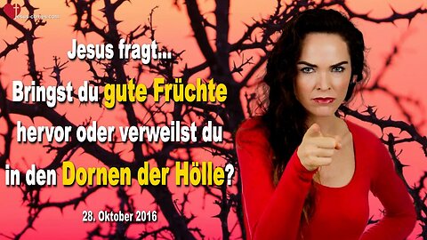 28.10.2016 ❤️ Bringst du gute Früchte hervor oder verweilst du in den Dornen der Hölle?