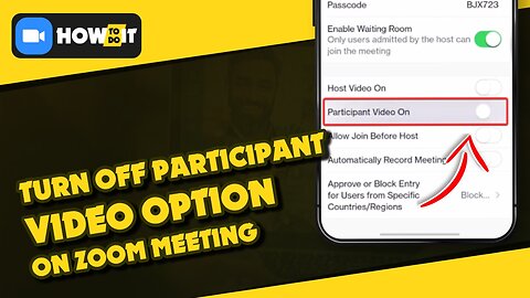 How to turn off participant video option on Zoom