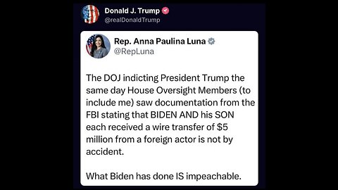 Anna Paulina Luna on dementia joe brandon biden 5M ukraine bribery document investigation