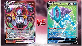 Pokemon TCG Online Expanded Chandelure VMAX Vileplume VS Suicune V Inteleon!!