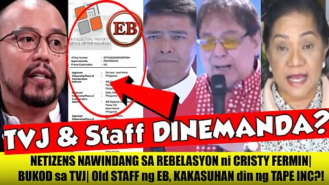 Matapos MATALO sa TRADEMARK ng EB| TAPE KAKASUHAN ang TVJ at STAFF?| Mga JALOSJOS Tinawag na BlTTER!