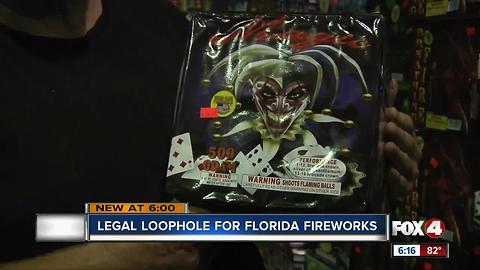 Legal Loophole for Florida Fireworks