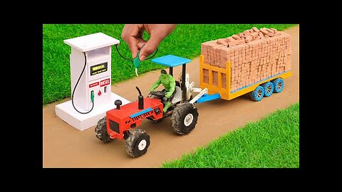 diy tractor mini petrol pump - science project