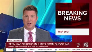 Teenager seriously hurt in shooting in Phoenix