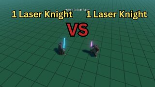 1 Laser Knight Versus 1 Laser Knight || Ultimate Epic Battle Simulator