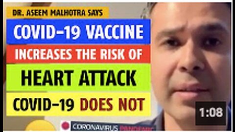 Covid-19 vaccines increase heart attack risk, the infection does NOT says Dr. Aseem Malhotra