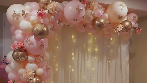 DIY Balloon Garland Circle Arch Backdrop