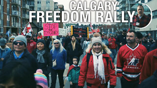 Massive rally takes place in Calgary in support of the trucker freedom convoy