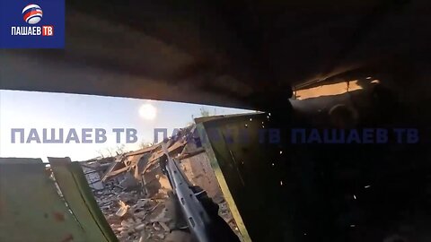 Russian soldier takes out a fpv drone with a shotgun