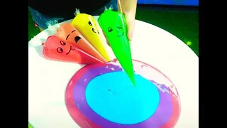 squeezing asmr colored slime satisfying #Shorts