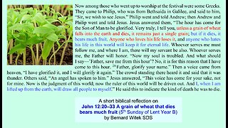 John 12:20–33 A grain of wheat that dies bears much fruit