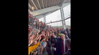 Huge Reception For Trump at Iowa State Game
