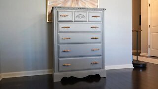 Furniture Flipping Painting A Laminate Dresser Timber Wolf