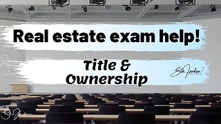 Chapter 7 New Jersey Real Estate -- Old Video, SLIDES don't move