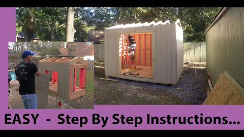 Building a shed. FAST EASY Door openings!