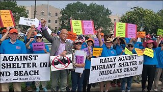 Staten Island Rally Against Migrant Shelter in Midland Beach