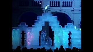 Life-sized Nativity Ice Sculpture