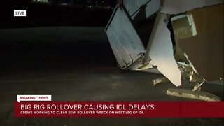 Semi rollover causing IDL delays