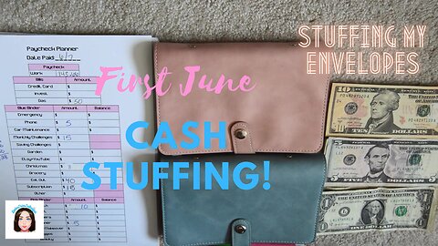 Cash Stuffing Junes First Paycheck #bcl|Stuffing my Envelopes