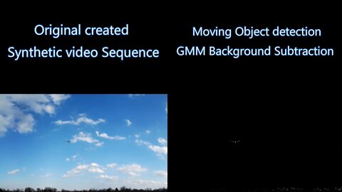 Moving Object detection (UAV detection) - GMM for Background Subtraction