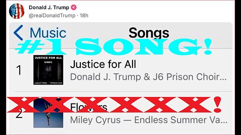 Number ONE hit single in America "Justice For All" by Donald J. Trump!