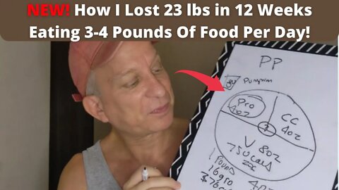 How I Lost 23 lbs In 12 Weeks Eating 3-4 Pounds Of Food A Day! (Full Breakdown 💗)