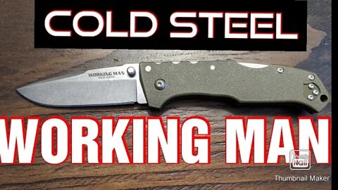COLD STEEL WORKING MAN ,Folding Pocket Knife , Quality, Affordable, Excellent Design,Triad Lock Back