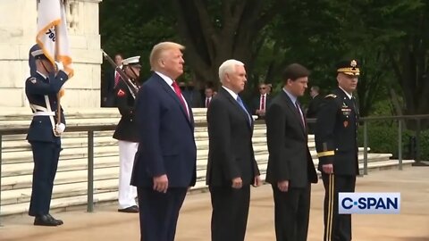 President Trump at Tomb of the Unknown Soldier on Memorial Day.