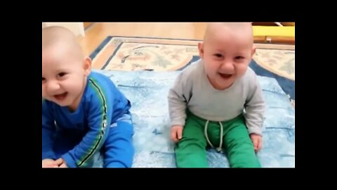 Funniest Twins Babies Play Together Moments #TwinBabies #FunnyTwins #Baby