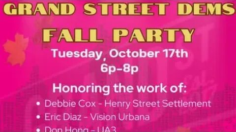 grand street dems fall party